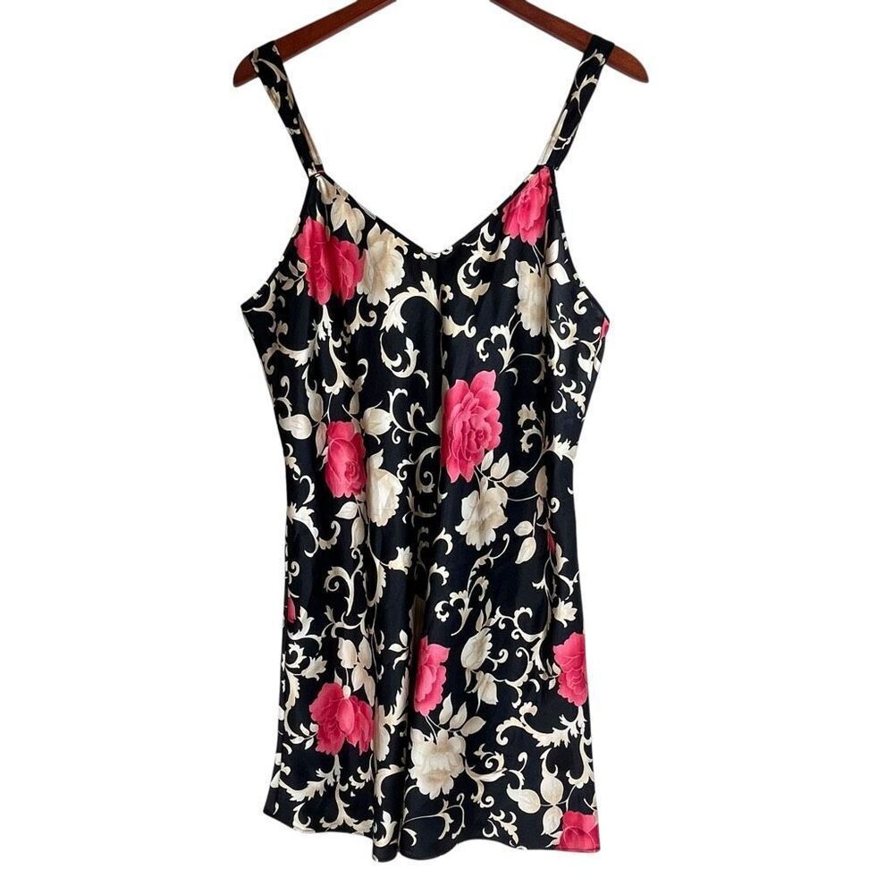 Inner Most Womens Floral V-Neck Sleeveless Lingerie Cami Top Multicolor Large